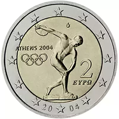 Moneda de 2 euros conmemorativos Grecia 2004 - Juegos Olímpicos de Atenas 2004 Moneda de 2 euros conmemorativos Grecia 2004 - Juegos Olímpicos de Atenas 2004