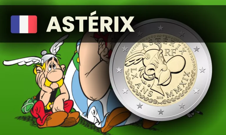 60 años de Astérix, verdadero icono de la cultura francesa, inmortalizado en una moneda conmemorativa de 2 euros