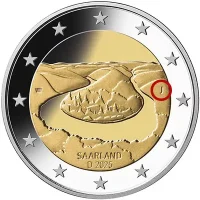 Moneda de 2 euros conmemorativos Alemania 2025 -Estado Federado de Saarland (Saarschleife)