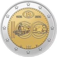 Moneda de 2 euros conmemorativos Bélgica 2026 - Compañía Nacional de Ferrocarriles de Bélgica (SNCB)