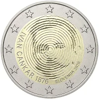 Moneda de 2 euros conmemorativos Eslovenia 2026 - 150 aniversario del Nacimiento de Ivan Cankar