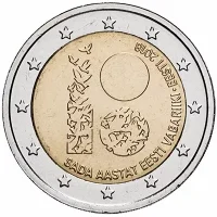 Moneda de 2 euros conmemorativos Estonia 2018 - 100 aniversario de la República de Estonia