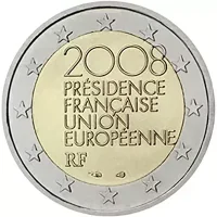 Moneda de 2 euros conmemorativos Francia 2008 – Presidencia francesa en Consejo de la Unión Europea Moneda de 2 euros conmemorativos Francia 2008 - Presidencia francesa en Consejo de la Unión Europea