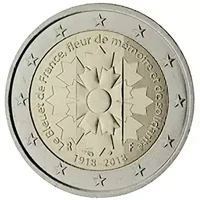 Moneda de 2 euros conmemorativos Francia 2018 - Le Bleuet de France