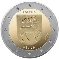 Moneda de 2 euros conmemorativos Letonia 2025 - Región de Sēlija