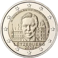 Moneda de 2 euros conmemorativos Luxemburgo 2025 - 25 aniversario de la llegada al Trono del Gran Duque Enrique