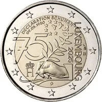 Moneda de 2 euros conmemorativos Luxemburgo 2025 - 75 aniversario de la Declaración de Schuman