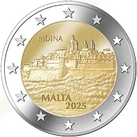 Moneda de 2 euros conmemorativos Malta 2025 - Mdina