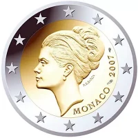Moneda de 2 euros conmemorativos Mónaco 2007 - 25 aniversario de la Muerte de la Princesa Grace Kelly