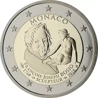 Moneda de 2 euros conmemorativos Mónaco 2018 - 250 aniversario del Nacimiento de François-Joseph Bosio