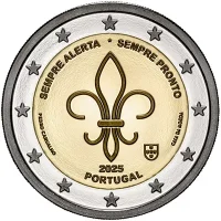Moneda de 2 euros conmemorativos Portugal 2025 - Movimiento Scout