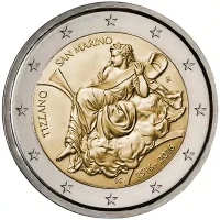 Moneda de 2 euros conmemorativos San Marino 2026 - 450 aniversario de la Muerte de Tiziano