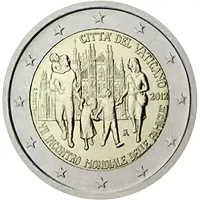 Moneda de 2 euros conmemorativos Vaticano 2012 - VII Encuentro Mundial de las Familias
