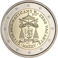 Moneda de 2 euros conmemorativos Vaticano 2025 - Sede Vacante