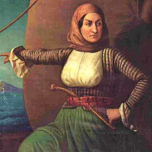 Laskarina Bouboulina. Pintura del siglo XIX. Museo Nacional de Historia, Atenas.