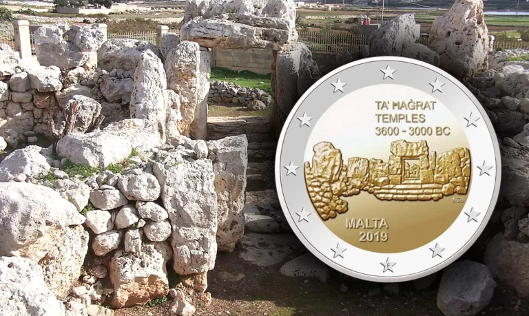 La misteriosa letra «F» en la moneda de 2 euros Malta 2019 Templos de Ta’ Ħaġrat
